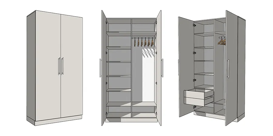 Шаблоны динамических распашных шкафов
