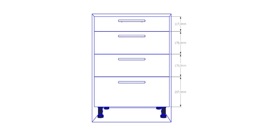 Полуавтоматическая расстановка выдвижных ящиков