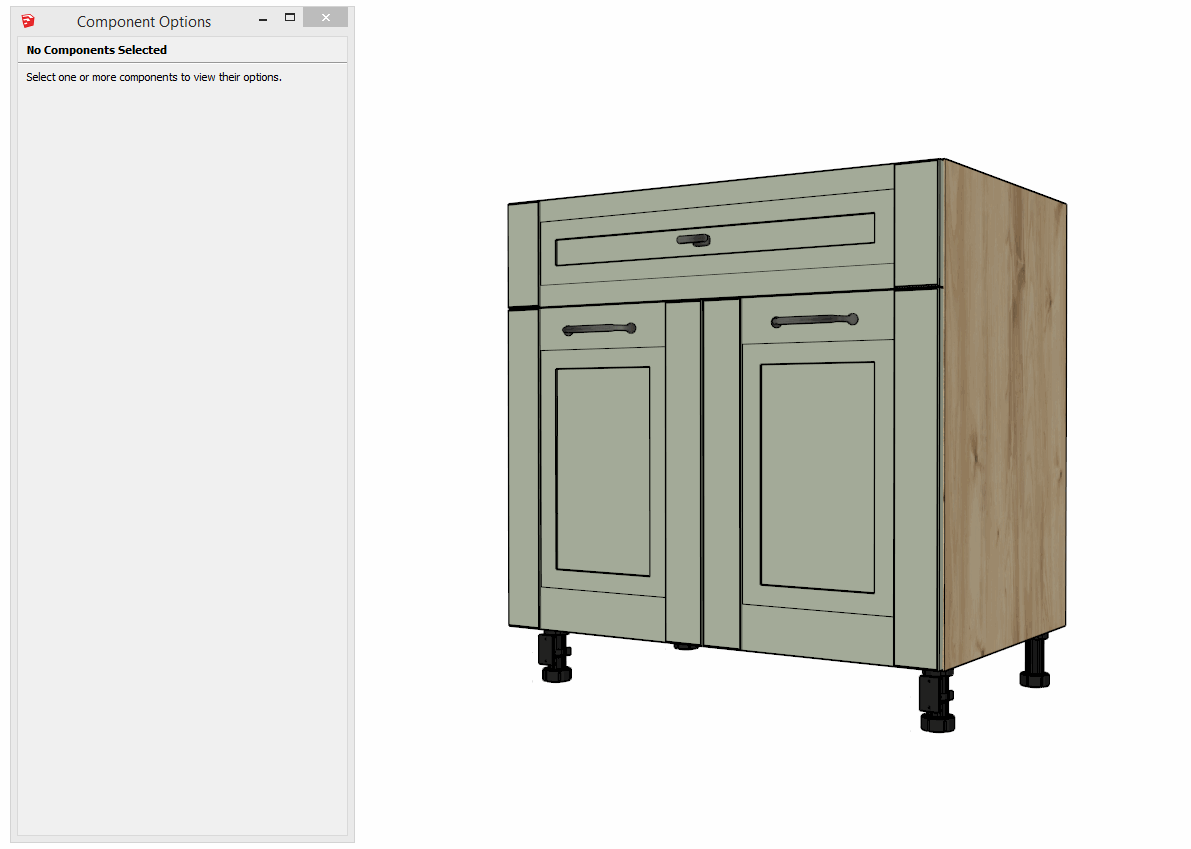 Две ручки на одном мебельном фасаде