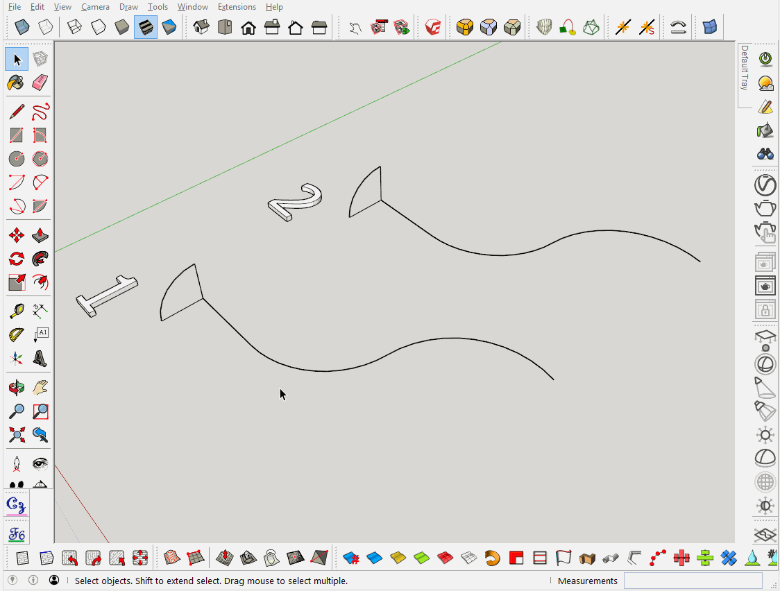 Инструмент Ведение (Follow Me) SketchUp два способа работы