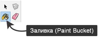 Инструмент Заливка SketchUp