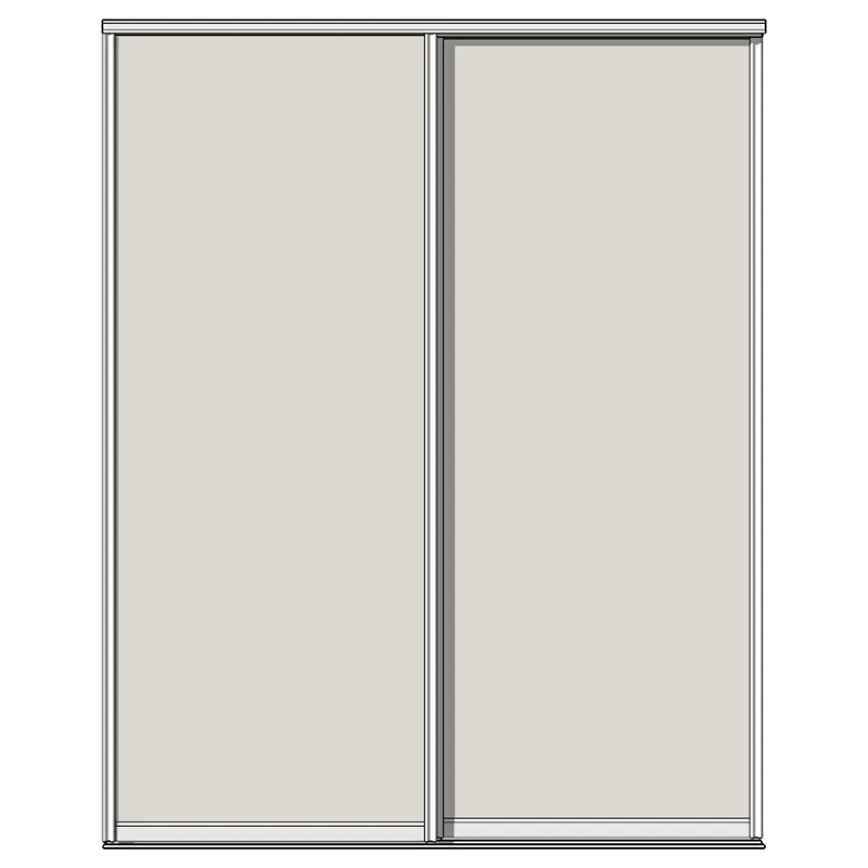 Система дверей-купе  Aristo, Н-профиль, 2 двери, двойной трек, 1 вставка