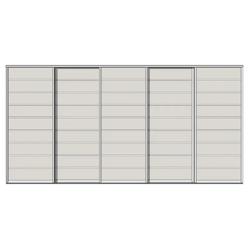 Система дверей-купе Aristo, Н-профиль, 5 дверей, двойной трек, до 9 вставок