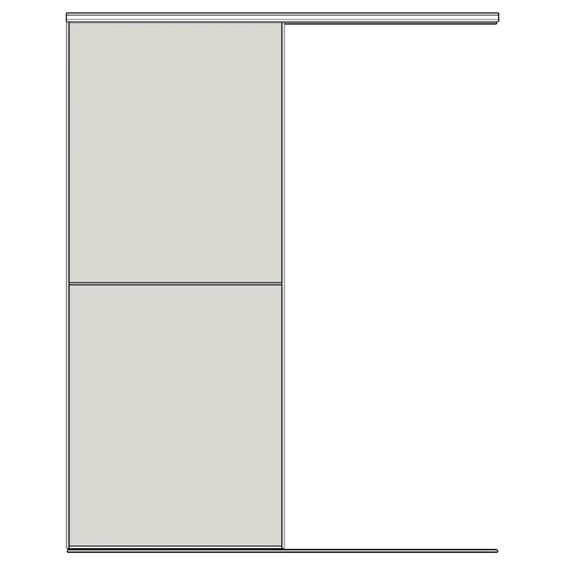 Система дверей-купе Modusline, 1 дверь, одинарный трек, 2 вставки