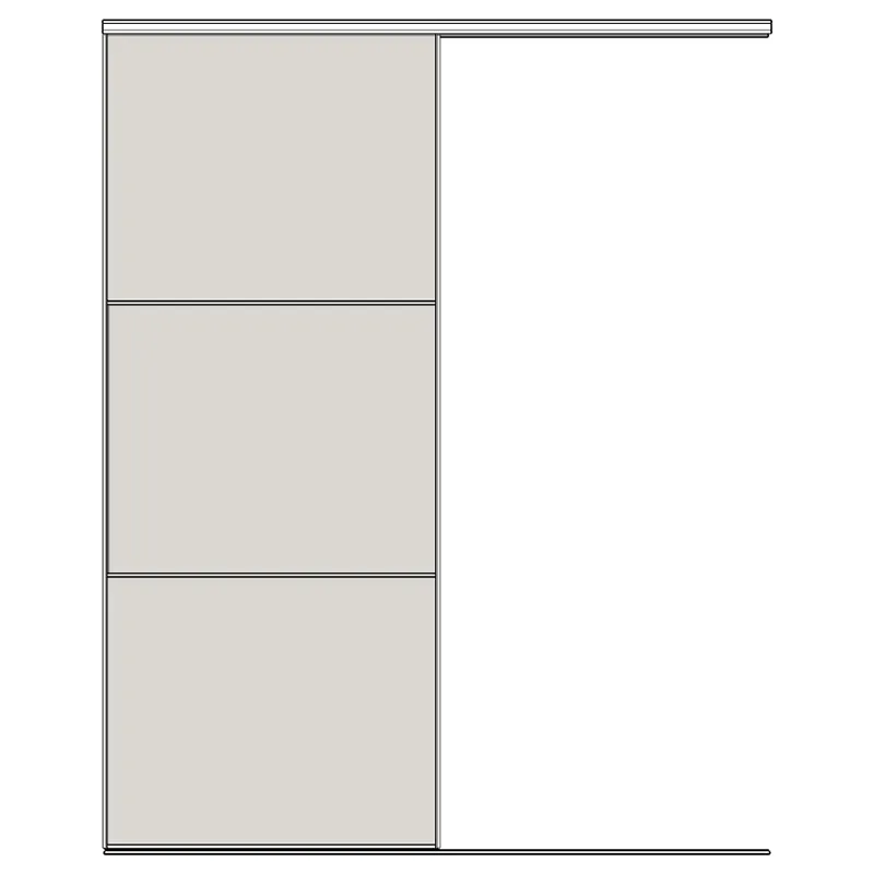 Система дверей-купе Modusline, 1 дверь, одинарный трек, 3 вставки