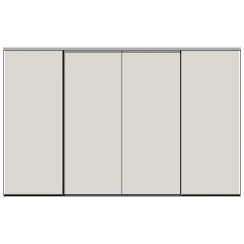 Система дверей-купе  Modusline, 4 двери, двойной трек, 1 вставка