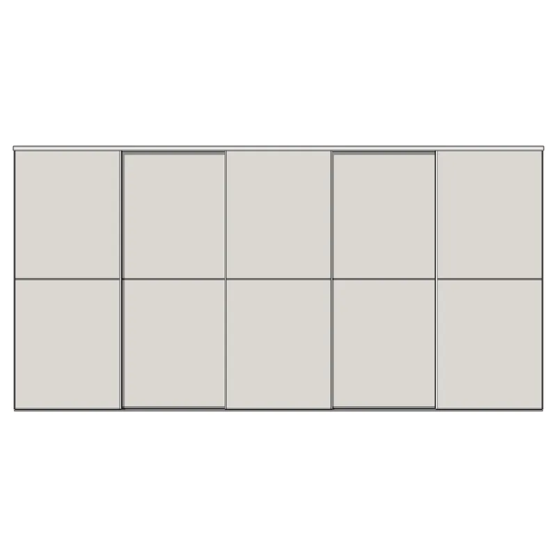 Система дверей-купе Modusline, 5 дверей, двойной трек, 2 вставки