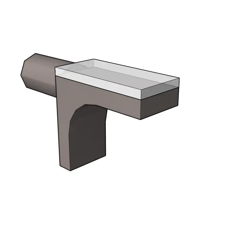 Полкодержатель K-Line с дополнительным упором для стеклянных полок без фиксации