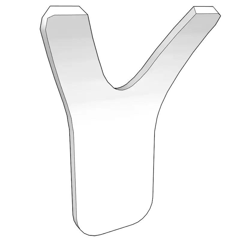 Крючок мебельный двухрожковый 1061