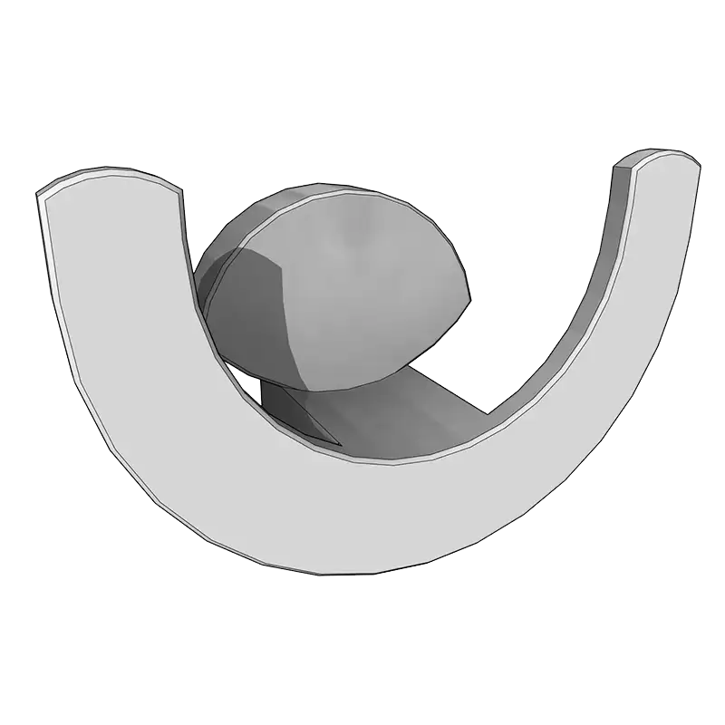 Крючок мебельный двухрожковый 1081