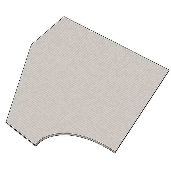 Горизонтальная панель с двумя срезами