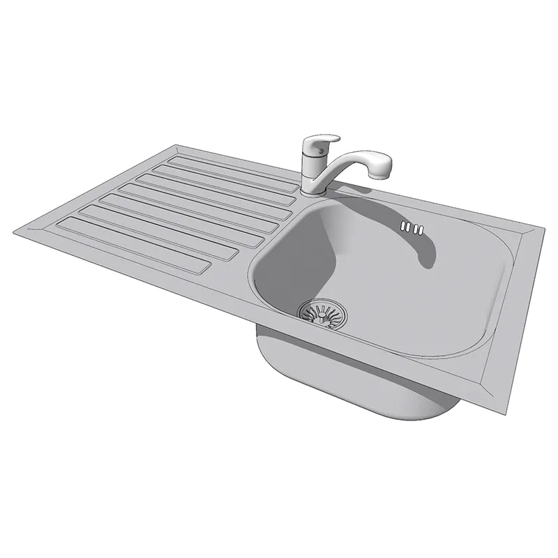 Кухонная мойка модель 2 со смесителем