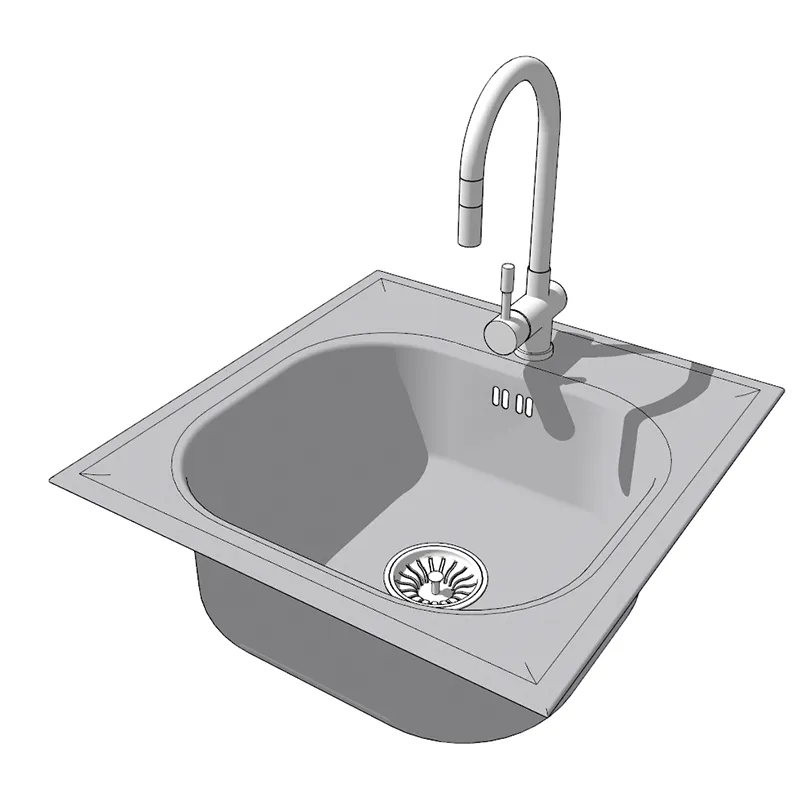 Кухонная мойка модель 5 со смесителем