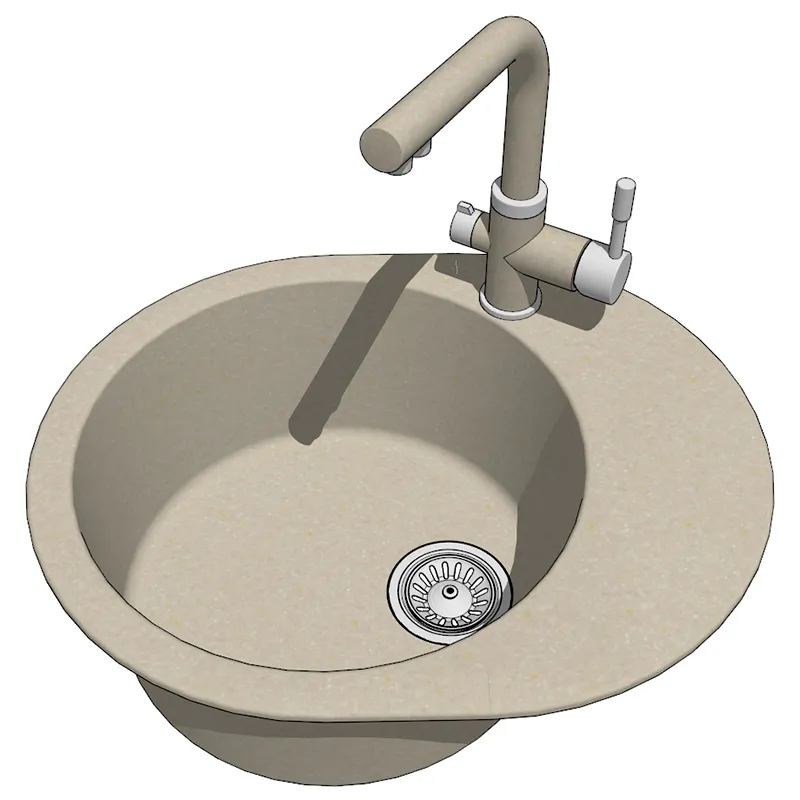 Кухонная мойка модель 6 со смесителем