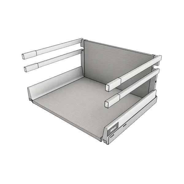 Выдвижной ящик Blum Antaro высота F (D) с дополнительным релингом